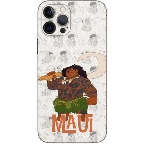 Disney Princess Moana Maui Pattern iPhone 12 Pro Skin