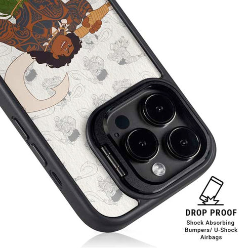 Disney Princess Moana Maui Pattern iPhone 13 Pro Kickstand Case