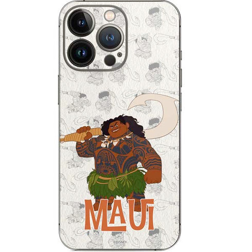 Disney Princess Moana Maui Pattern iPhone 13 Pro Skin