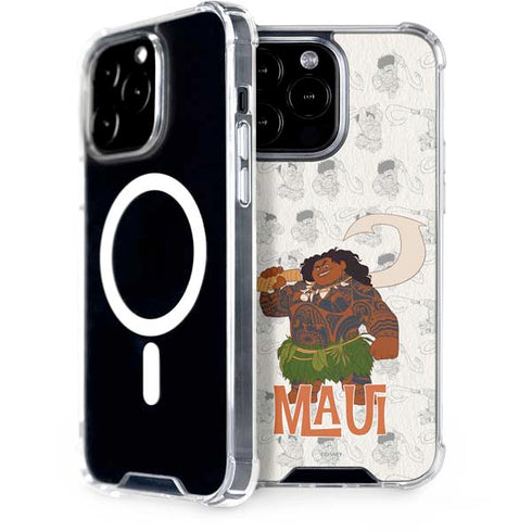 Disney Princess Moana Maui Pattern iPhone 14 Pro Max MagSafe Case