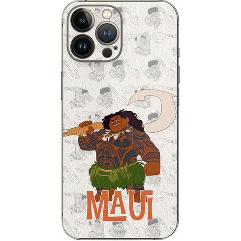 Disney Princess Moana Maui Pattern iPhone 14 Pro Max Skin