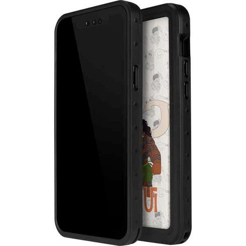 Disney Princess Moana Maui Pattern iPhone 14 Pro Max Waterproof Case