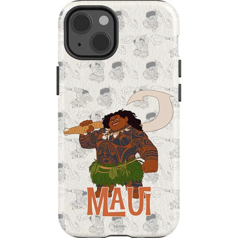 Disney Princess Moana Maui Pattern iPhone 15 Plus Impact Case