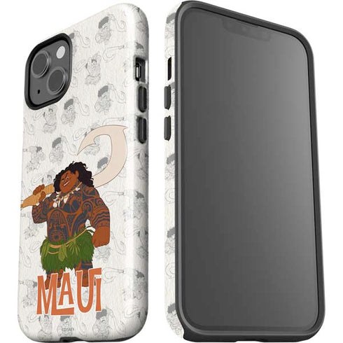 Disney Princess Moana Maui Pattern iPhone 15 Plus Impact Case