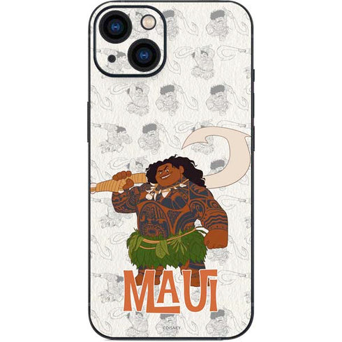 Disney Princess Moana Maui Pattern iPhone 15 Plus Skin