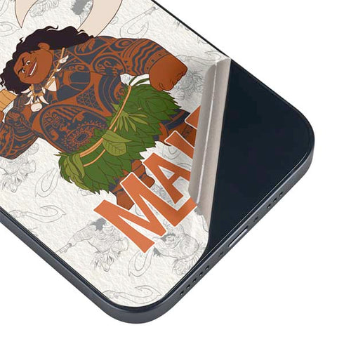 Disney Princess Moana Maui Pattern iPhone 15 Plus Skin