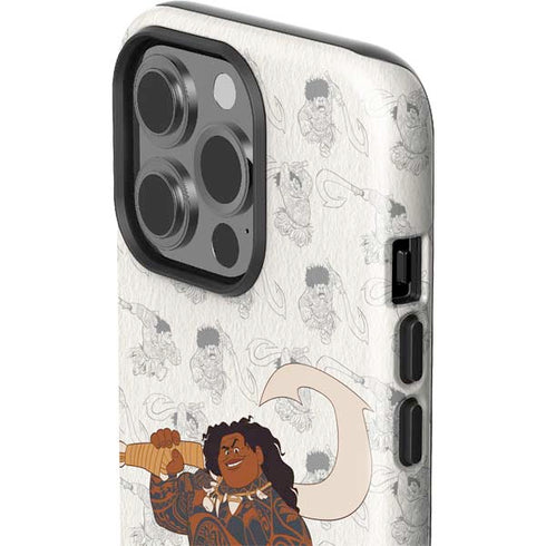 Disney Princess Moana Maui Pattern iPhone 15 Pro Impact Case