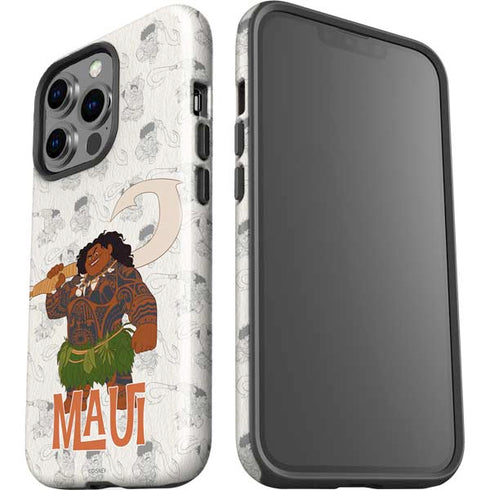 Disney Princess Moana Maui Pattern iPhone 15 Pro Impact Case