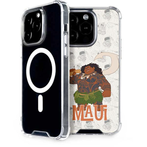 Disney Princess Moana Maui Pattern iPhone 15 Pro MagSafe Case