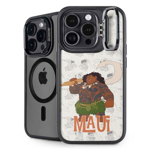 Disney Princess Moana Maui Pattern iPhone 15 Pro Max Kickstand Case