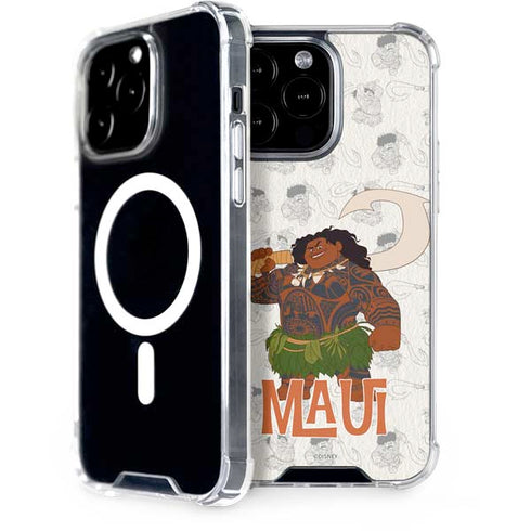 Disney Princess Moana Maui Pattern iPhone 15 Pro Max MagSafe Case