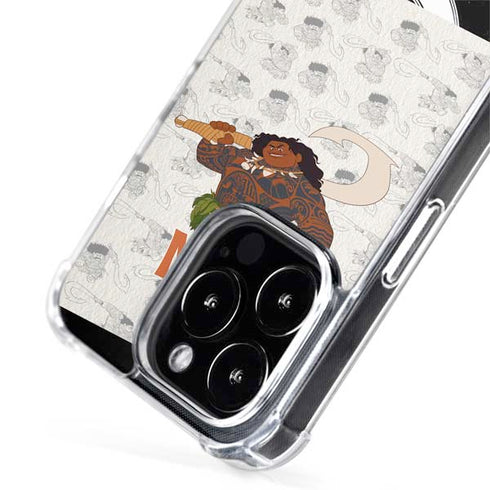 Disney Princess Moana Maui Pattern iPhone 15 Pro Max MagSafe Case