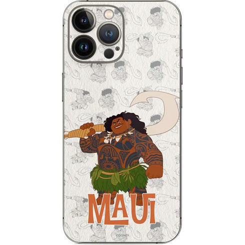 Disney Princess Moana Maui Pattern iPhone 15 Pro Max Skin