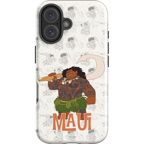 Disney Princess Moana Maui Pattern iPhone 16 Impact Case