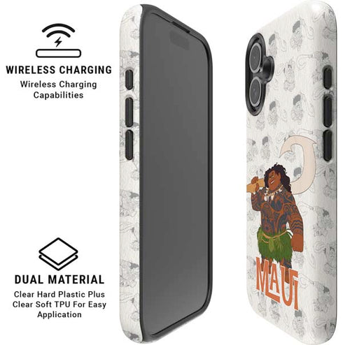 Disney Princess Moana Maui Pattern iPhone 16 Magsafe Impact Case