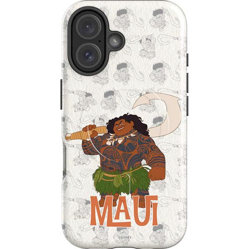 Disney Princess Moana Maui Pattern iPhone 16 Plus Magsafe Impact Case