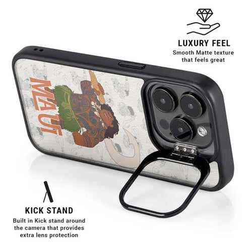 Disney Princess Moana Maui Pattern iPhone 16 Pro Kickstand Case