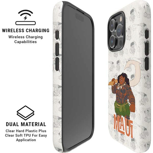 Disney Princess Moana Maui Pattern iPhone 16 Pro Magsafe Impact Case