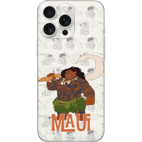 Disney Princess Moana Maui Pattern iPhone 16 Pro Max Skin