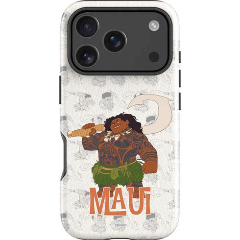 Disney Princess Moana Maui Pattern iPhone 18 Pro Impact Case