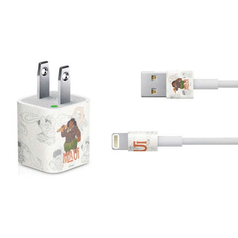 Disney Princess Moana Maui Pattern iPhone Charger (5W USB) Skin