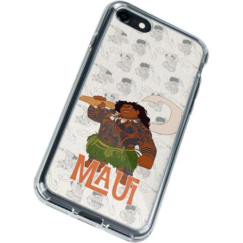 Disney Princess Moana Maui Pattern iPhone SE (2nd & 3rd Gen) Clear Case