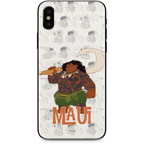 Disney Princess Moana Maui Pattern iPhone X Skin