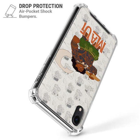 Disney Princess Moana Maui Pattern iPhone XR Clear Case