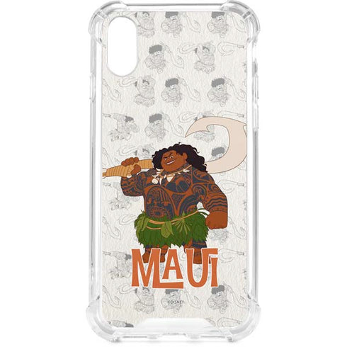 Disney Princess Moana Maui Pattern iPhone XS Clear Case