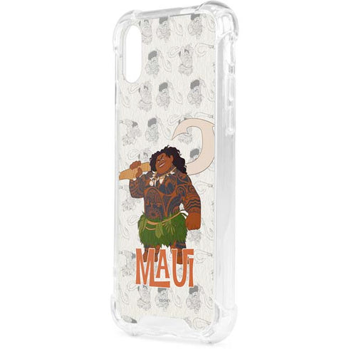 Disney Princess Moana Maui Pattern iPhone XS Clear Case