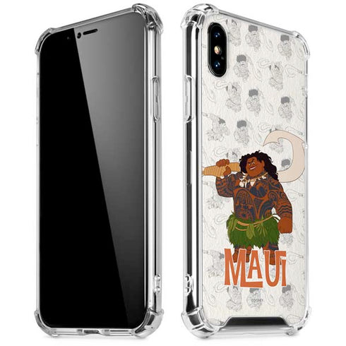 Disney Princess Moana Maui Pattern iPhone XS Max Clear Case