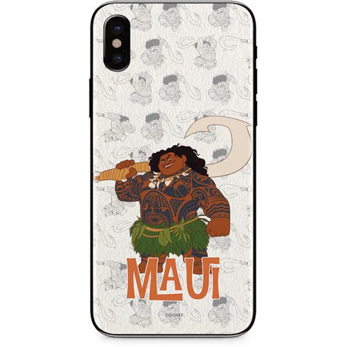 Disney Princess Moana Maui Pattern iPhone XS Max Skin