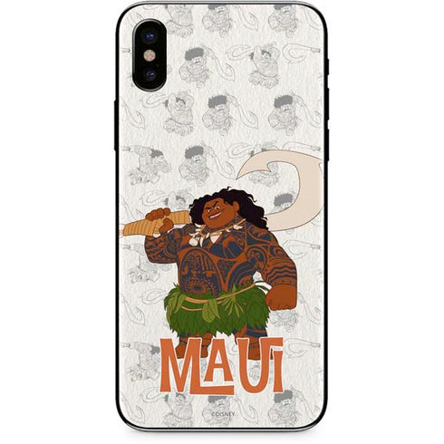 Disney Princess Moana Maui Pattern iPhone XS Skin