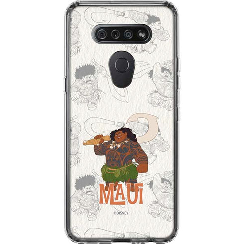 Disney Princess Moana Maui Pattern LG K51/Q51 Clear Case