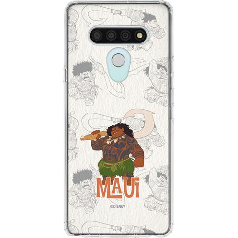 Disney Princess Moana Maui Pattern LG Stylo 6 Clear Case