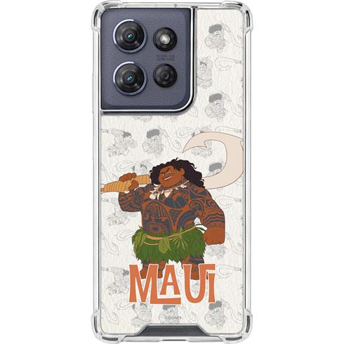 Disney Princess Moana Maui Pattern Moto G 5G (2025) Clear Case