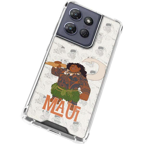 Disney Princess Moana Maui Pattern Moto G 5G (2025) Clear Case