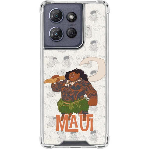 Disney Princess Moana Maui Pattern Moto G Play 5G (2025) Clear Case