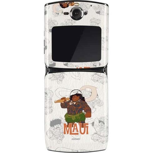 Disney Princess Moana Maui Pattern Motorola RAZR Skin