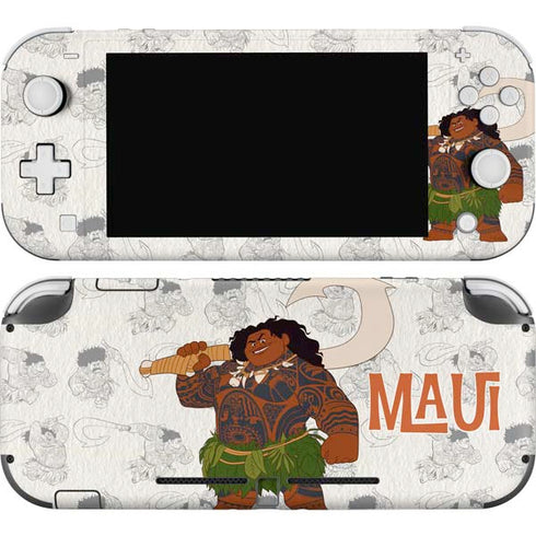 Disney Princess Moana Maui Pattern Nintendo Switch Lite Skin