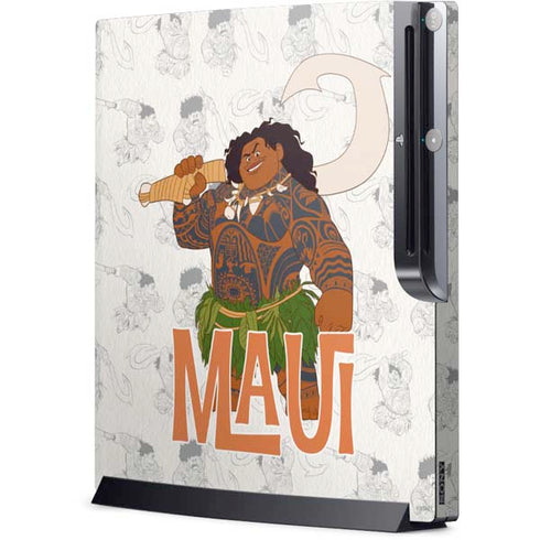 Disney Princess Moana Maui Pattern Playstation 3 & PS3 Slim Skin