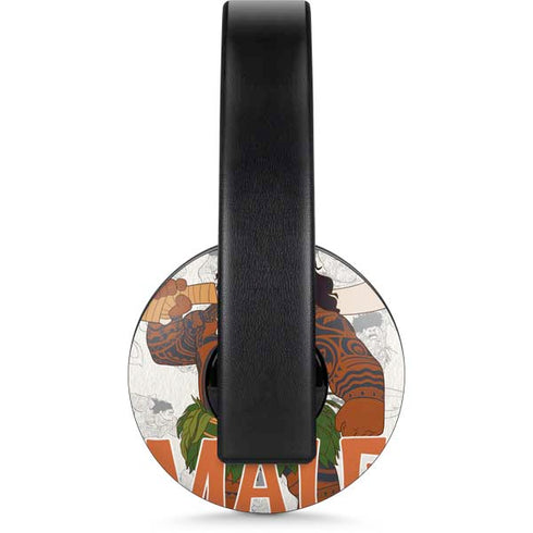 Disney Princess Moana Maui Pattern PlayStation 4 Gold Wireless Headset Skin