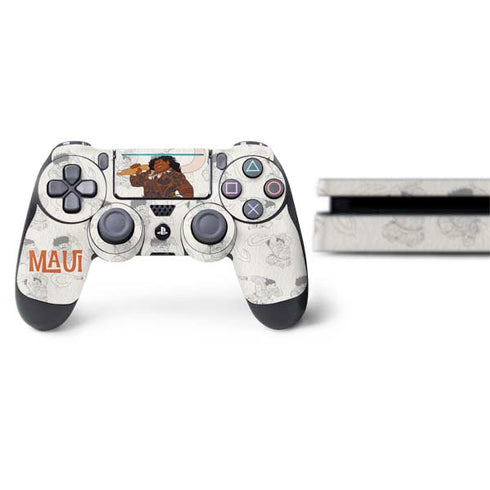 Disney Princess Moana Maui Pattern PS4 Slim Bundle Skin