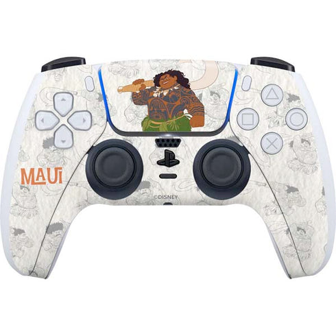 Disney Princess Moana Maui Pattern PS5 Controller Skin