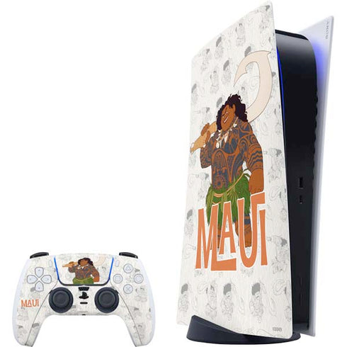 Disney Princess Moana Maui Pattern PlayStation PS5 Skins