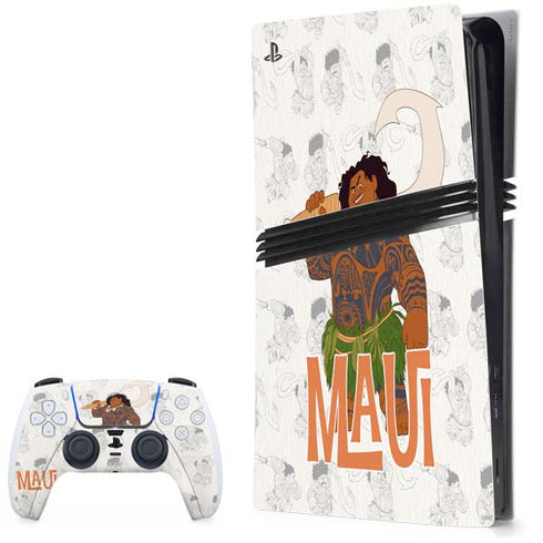 Disney Princess Moana Maui Pattern PS5 Pro Bundle Skin