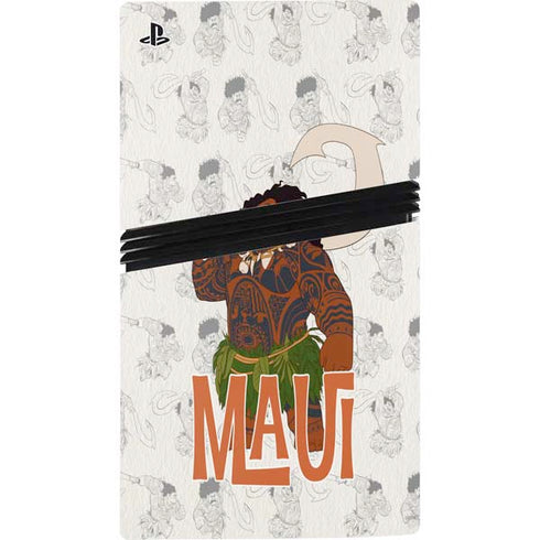 Disney Princess Moana Maui Pattern PS5 Pro Console Skin