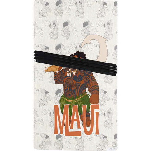 Disney Princess Moana Maui Pattern PS5 Pro Console Skin