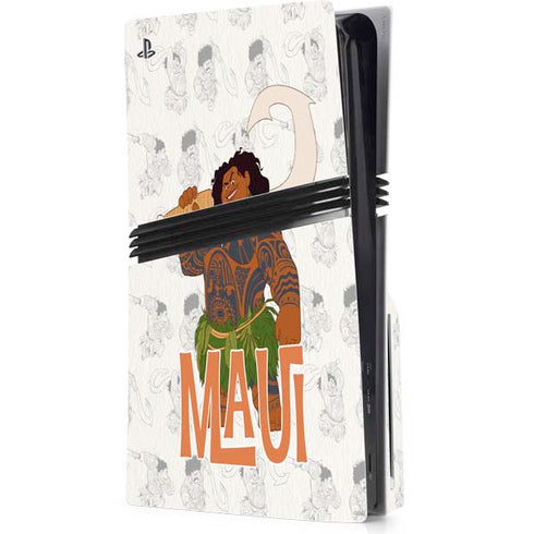Disney Princess Moana Maui Pattern PS5 Pro Disk Console Skin