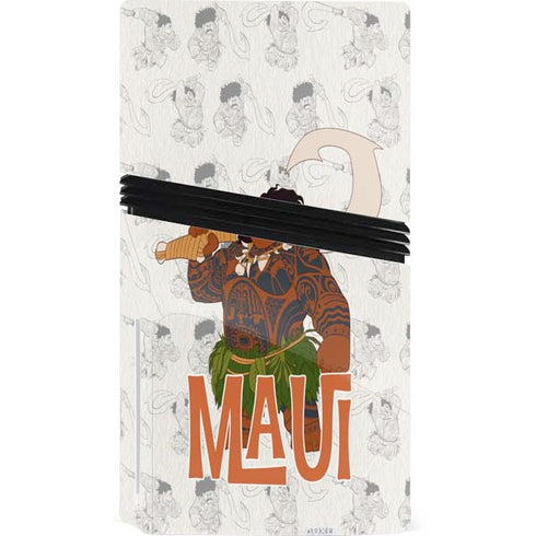 Disney Princess Moana Maui Pattern PS5 Pro Disk Console Skin